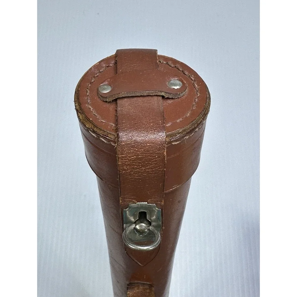 Antique EDLA DEPOSE Extending Camera Brass Tripod Leather Field Carrying Case